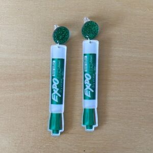 Expo Green Marker Earrings